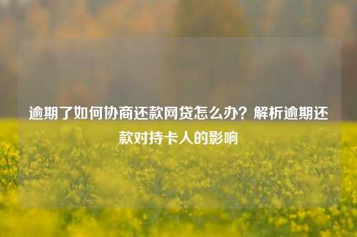 逾期了如何协商还款网贷怎么办？解析逾期还款对持卡人的影响